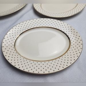 John Maddock & Sons set of 3 Platters Gold/Cream Ivory Ware England